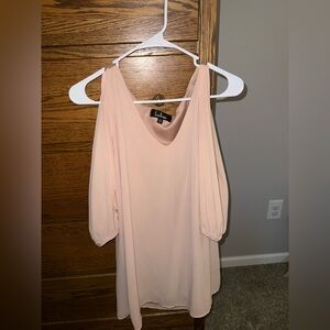 Lulu's Soft Pink Long Sleeve Dress
